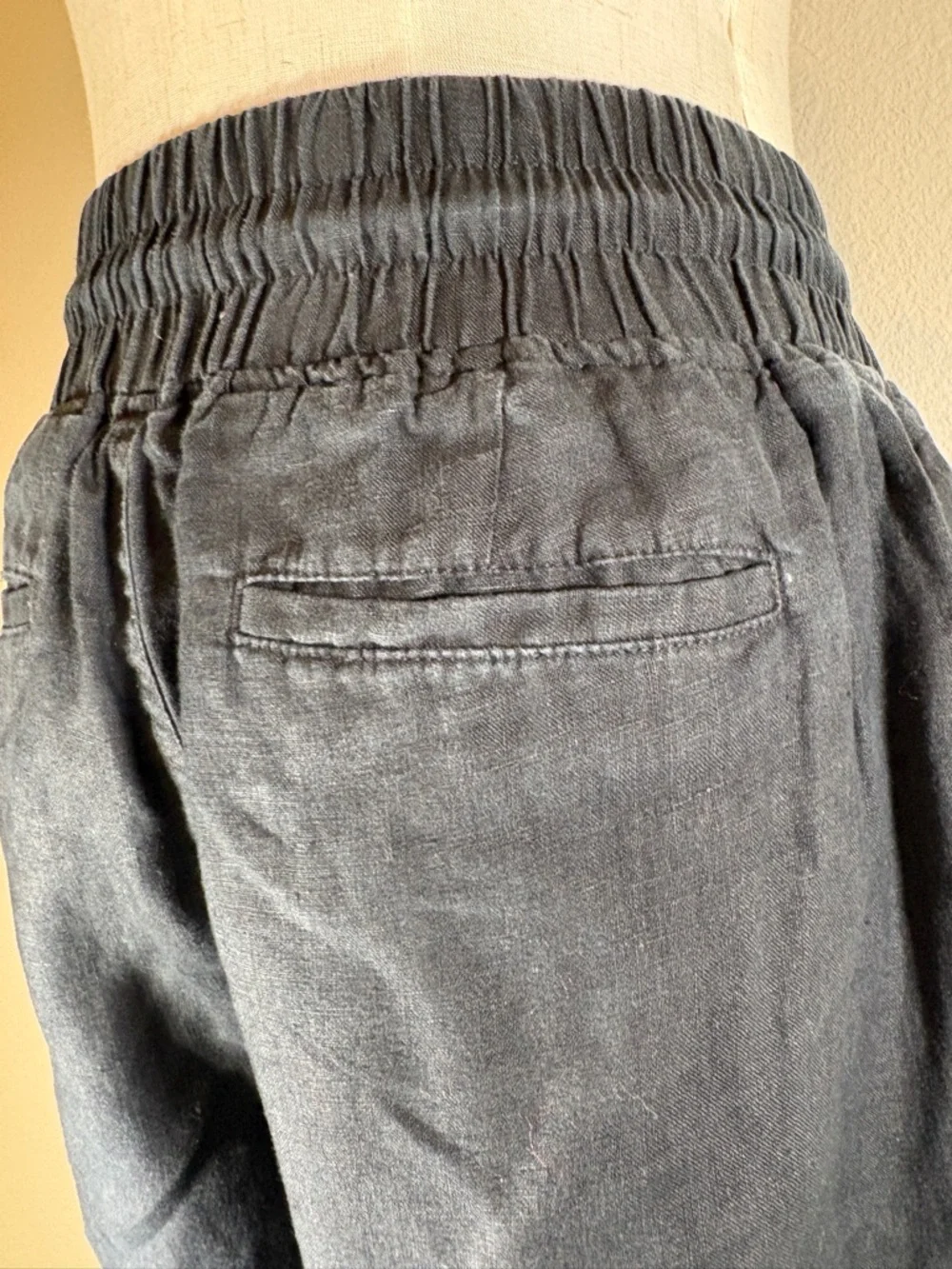 Quince Black 100% European Linen Wide-Leg Pants Size Small - Picture 7 of 9